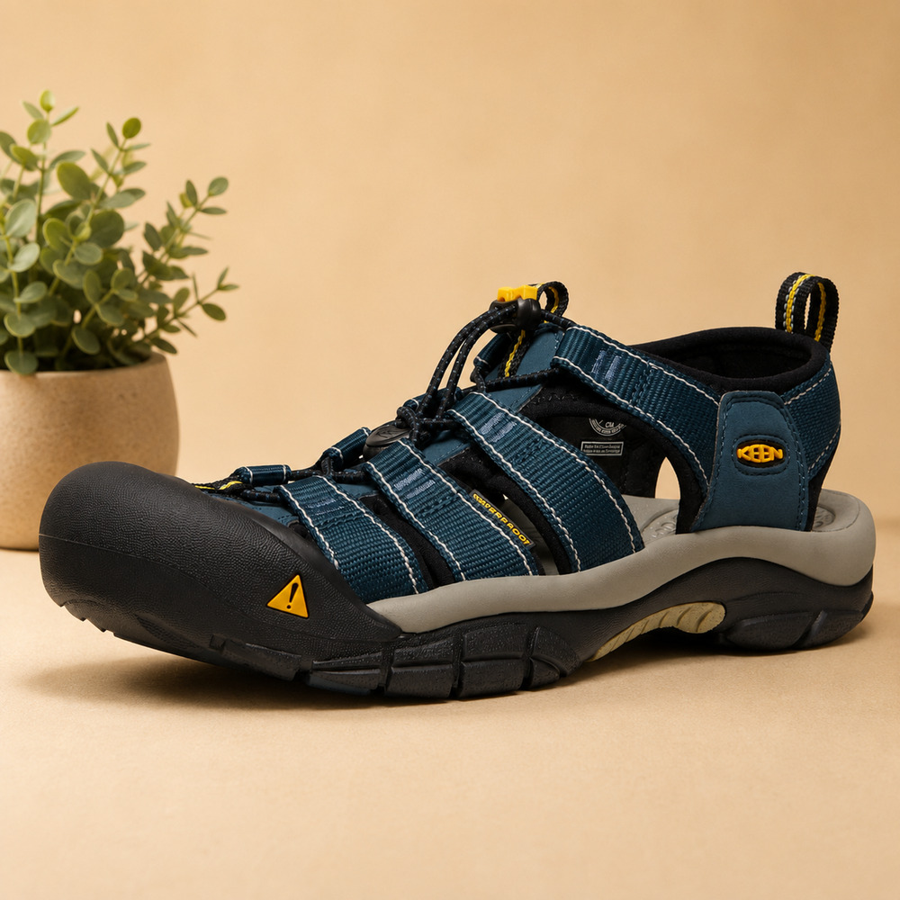 NWT KEEN Men's Newport H2 Closed Toe Water Sandals, Navy/Medium Gray, 10 US